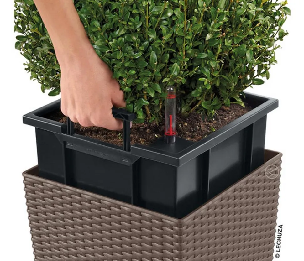 LECHUZA® Kunststoff-Topf Cube Cottage, quadratisch