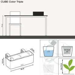 LECHUZA® BALCONISSIMA Color, All-in-One-Set, ca. B40/H14/T14 cm