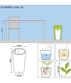 LECHUZA® CILINDRO Color, All-in-One Set