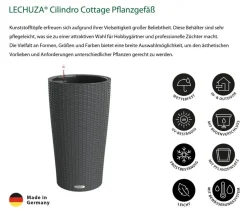 LECHUZA® Cilindro Cottage Pflanzgefäß, rund