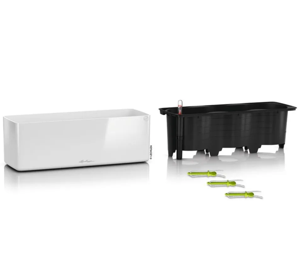 LECHUZA® CUBE Glossy Triple, All-in-One Set, 40 cm