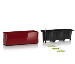LECHUZA® CUBE Glossy Triple, All-in-One Set, 40 cm