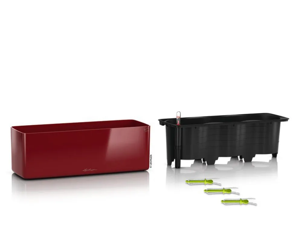 LECHUZA® CUBE Glossy Triple, All-in-One Set, 40 cm