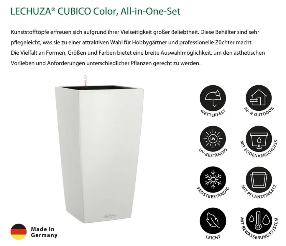 LECHUZA® CUBICO Color, All-in-One-Set