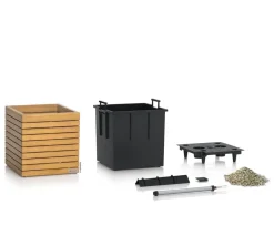 LECHUZA® Holz-Kasten PALO Natural Wood 45, quadratisch