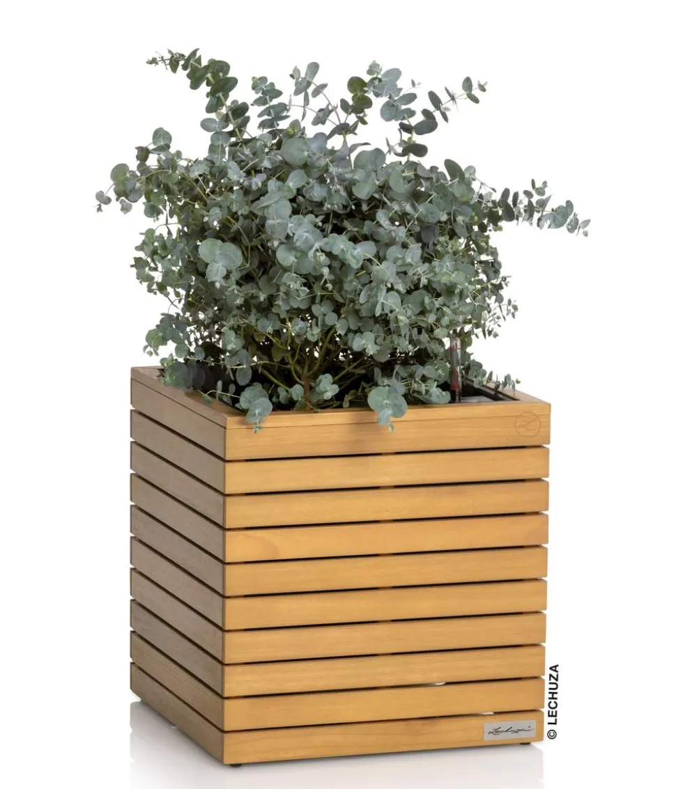 LECHUZA® Holz-Kasten PALO Natural Wood 45, quadratisch