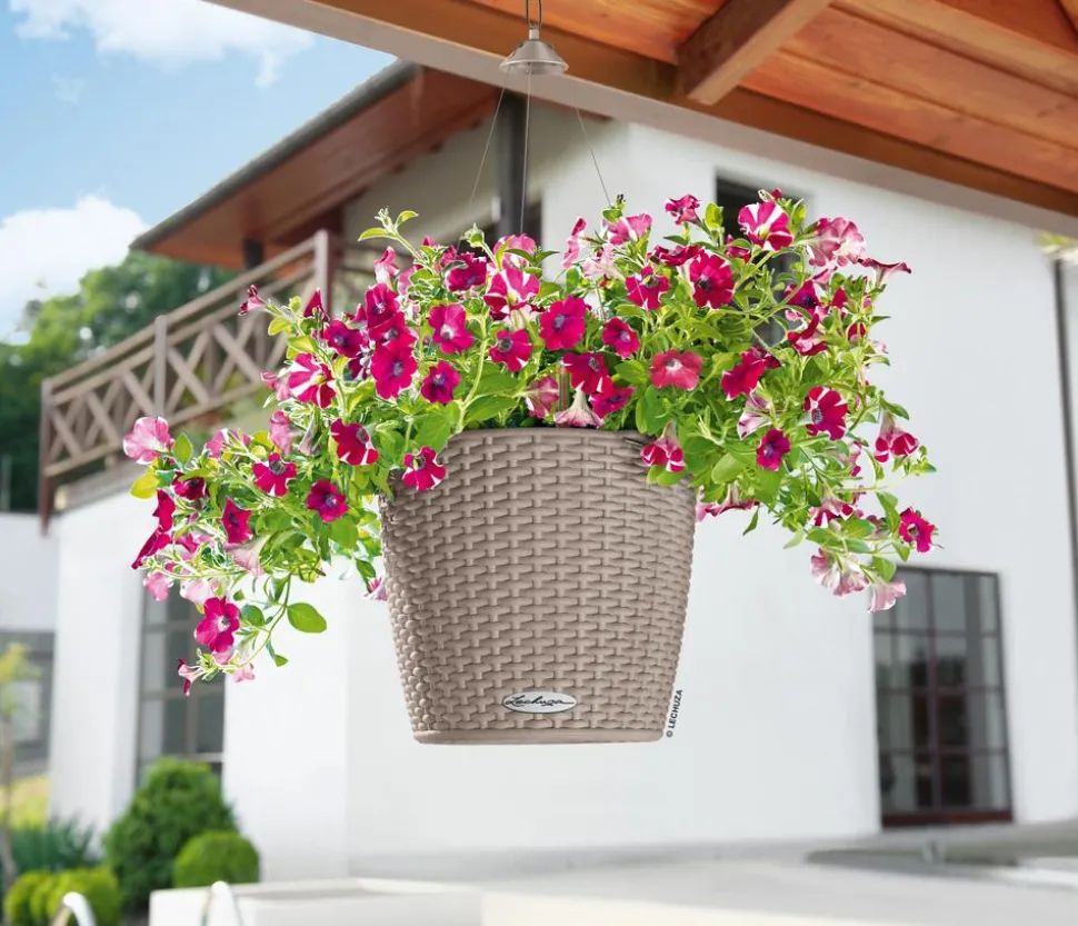 LECHUZA® Kunststoff-Hängeampel Nido Cottage inkl. Pflanzeinsatz, rund, ca. Ø36,3/H24,2 cm