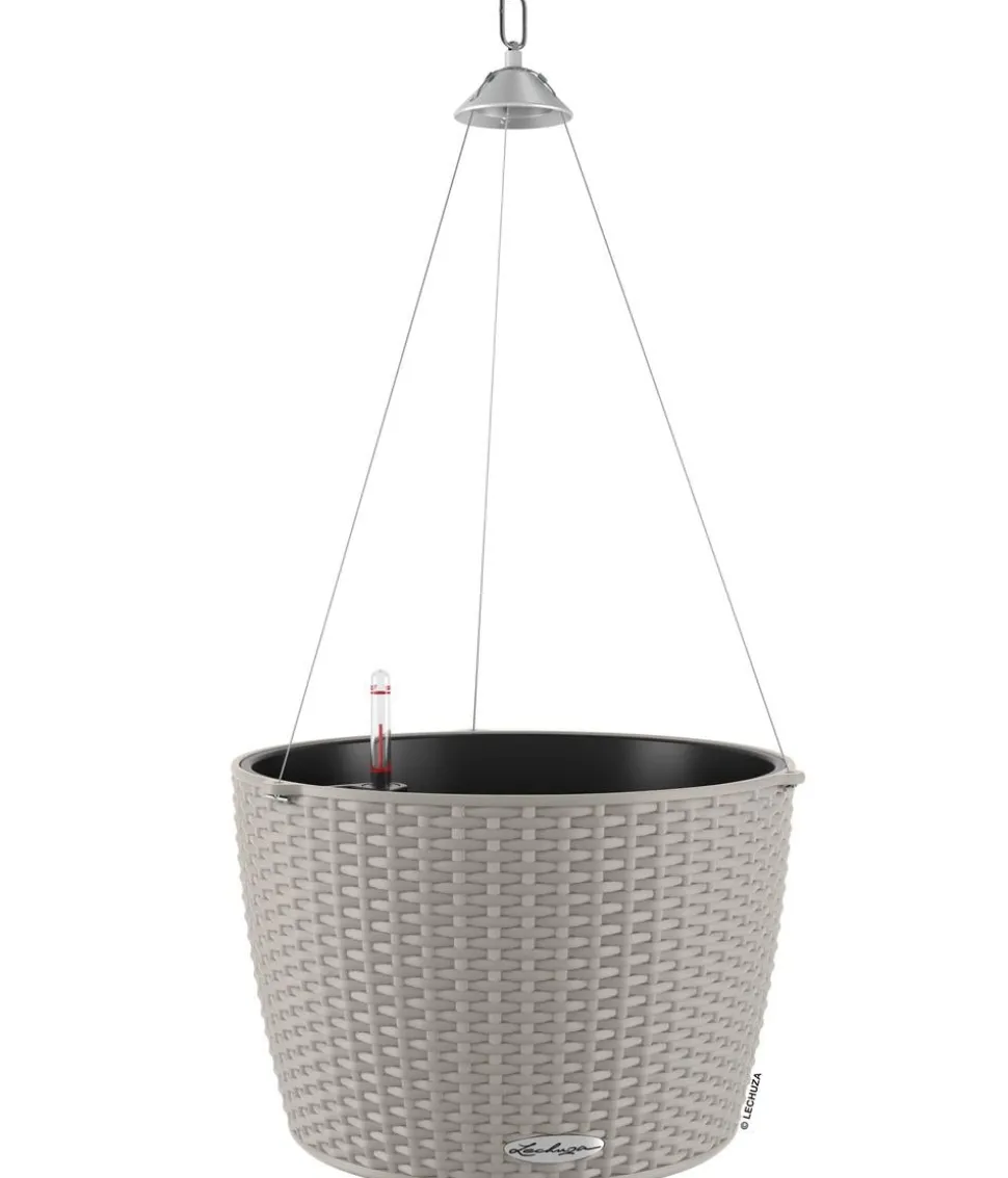LECHUZA® Kunststoff-Hängeampel Nido Cottage inkl. Pflanzeinsatz, rund, ca. Ø36,3/H24,2 cm