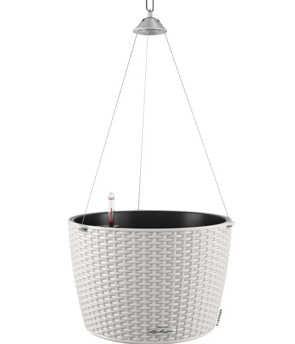 LECHUZA® Kunststoff-Hängeampel Nido Cottage inkl. Pflanzeinsatz, rund, ca. Ø36,3/H24,2 cm