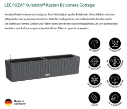 LECHUZA® Kunststoff-Kasten Balconera Cottage, rechteckig
