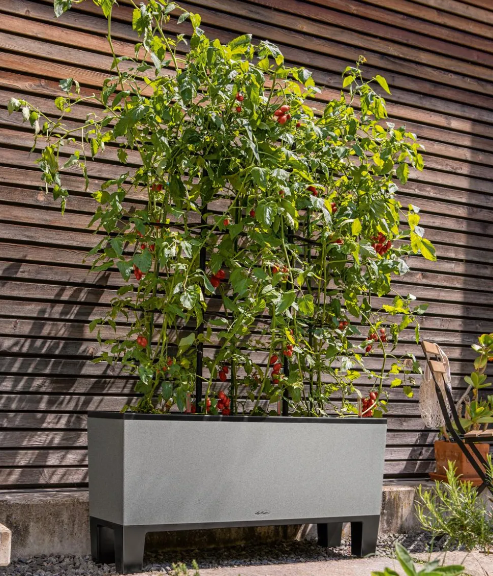 LECHUZA® Kunststoff-Kasten Trio Stone inkl. Pflanzeinsatz, rechteckig, ca. B132,5/H46,5/T44,5 cm