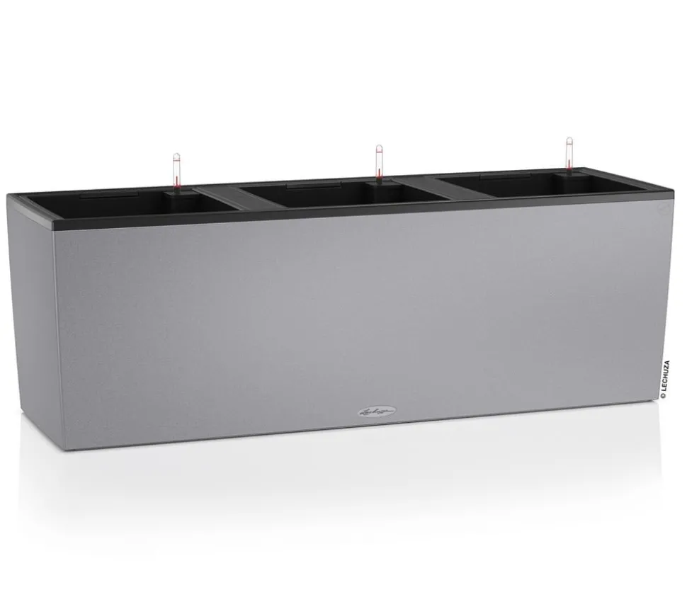 LECHUZA® Kunststoff-Kasten Trio Stone inkl. Pflanzeinsatz, rechteckig, ca. B132,5/H46,5/T44,5 cm