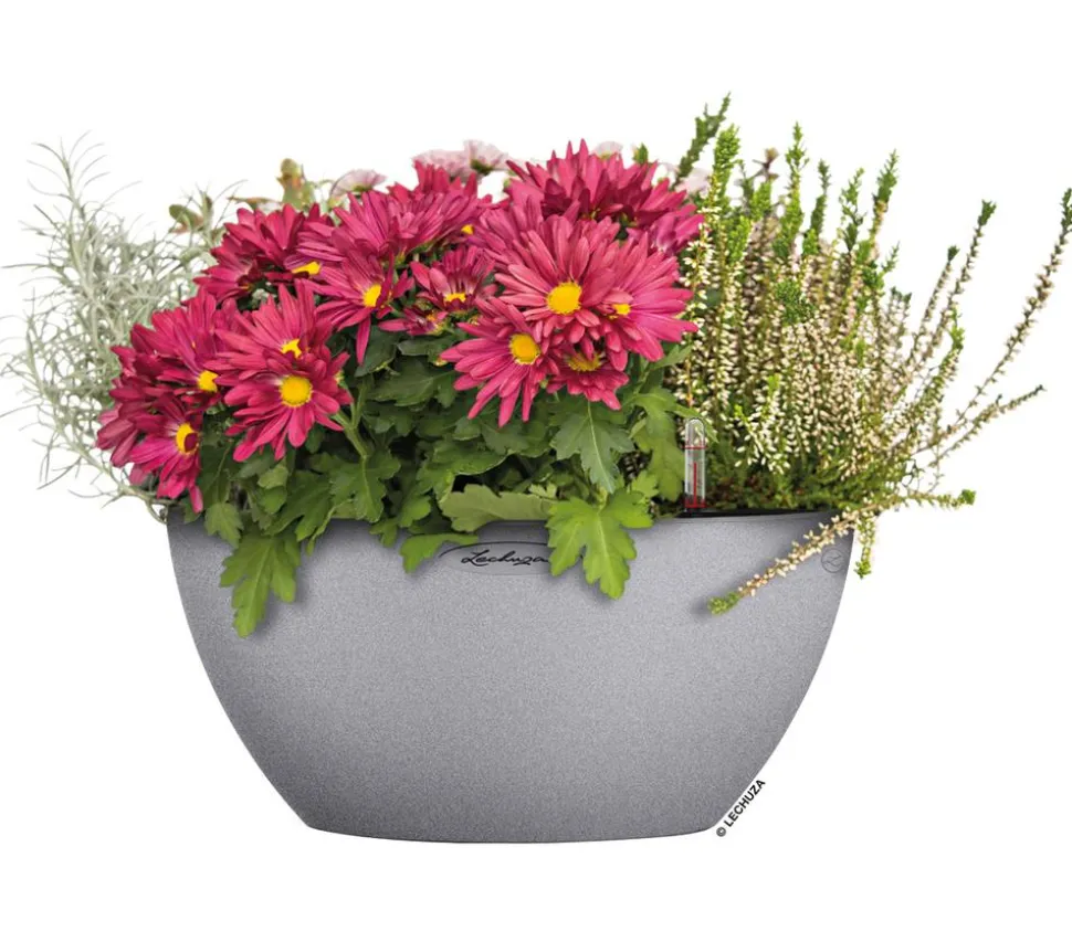 LECHUZA® Kunststoff-Schale 'Cubeto Stone', rund