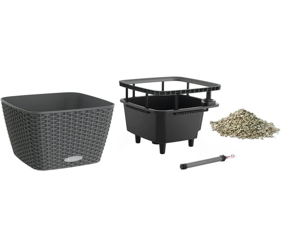 LECHUZA® Kunststoff-Topf Bacino Cottage, quadratisch, ca. B30/H18/T30 cm