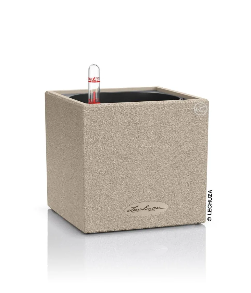 LECHUZA® Kunststoff-Topf Canto Stone, eckig, ca. B14/H13,5/T14 cm