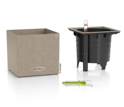 LECHUZA® Kunststoff-Topf Canto Stone, eckig, ca. B14/H13,5/T14 cm