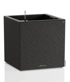 LECHUZA® Kunststoff-Topf Canto Slatestone inkl. Pflanzeinsatz, quadratisch