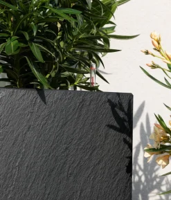 LECHUZA® Kunststoff-Topf Canto Slatestone inkl. Pflanzeinsatz, quadratisch