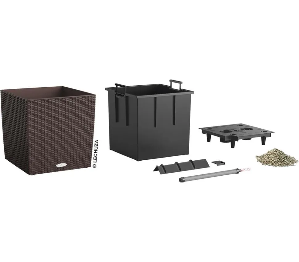 LECHUZA® Kunststoff-Topf Cube Cottage, quadratisch