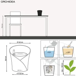 LECHUZA® ORCHIDEA, All-in-One Set, ca. Ø18/H20 cm