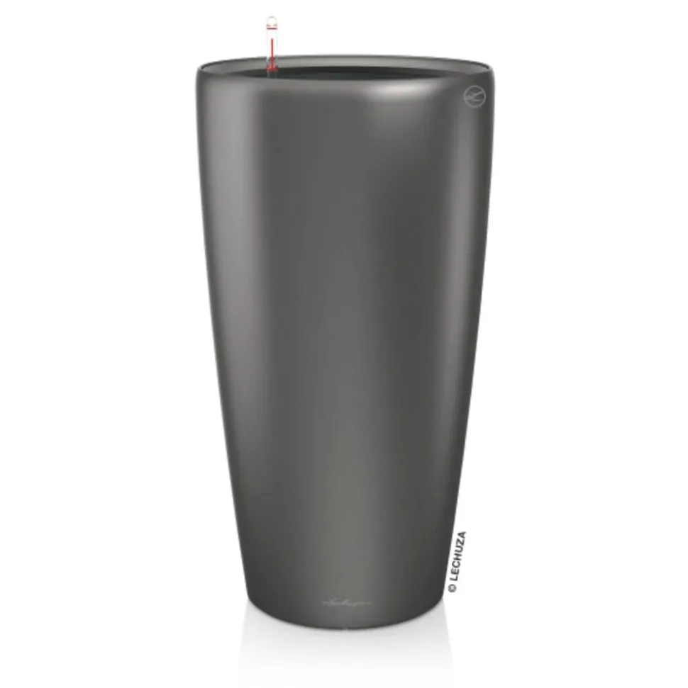 LECHUZA® Rondo hochglanz All-in-One-Set anthrazit metallic, 15783