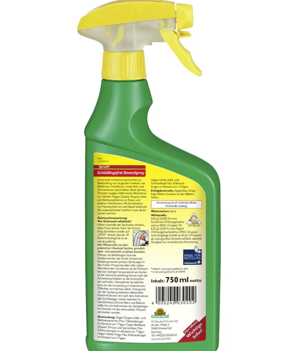 Neudorff Spruzit AF Schädlingsfrei RosenSpray, flüssig, 750 ml