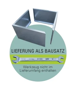 Palatino Cortenstahl-Pflanzgefäß Lotte, rechteckig, braun