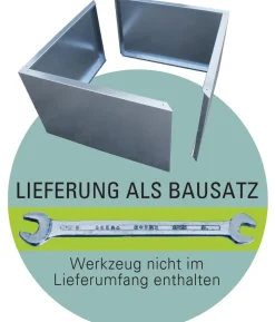 Palatino Metall-Pflanzgefäß Nora, quadratisch, anthrazit