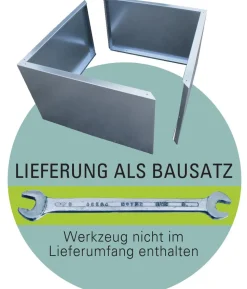 Palatino Cortenstahl-Pflanzgefäß Lotte, rechteckig, braun