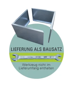Palatino Cortenstahl-Pflanzgefäß Clara, ca. B80/H50/T80 cm