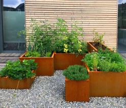Palatino Cortenstahl-Pflanzgefäß Clara, ca. B80/H50/T80 cm