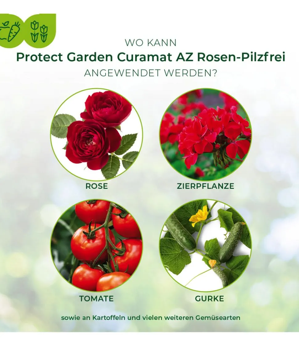 PROTECT GARDEN Curamat AZ Rosen-Pilzfrei, flüssig, 2 x 4 ml