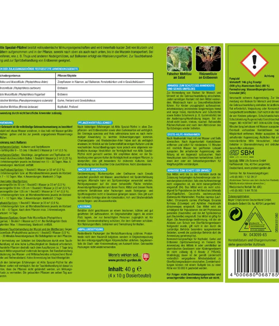 PROTECT GARDEN Alitis Spezial-Pilzfrei, 40 g