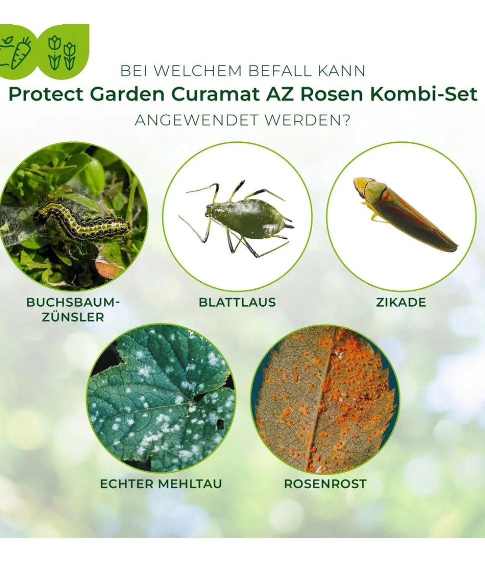 PROTECT GARDEN Curamat AZ Rosen Kombi-Set, flüssig, 2 x 4 ml + 15 ml