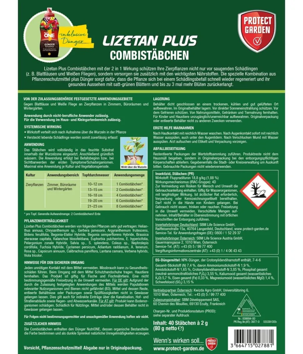 PROTECT GARDEN Lizetan Plus Combistäbchen