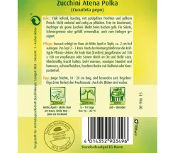 Quedlinburger Samen Zucchini 'Atena Polka'