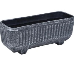 Roto Kunststoff-Pflanzkasten Twist, rechteckig, dunkelgrau, ca. B55/H21,5/T20 cm