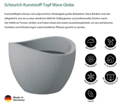 Scheurich Kunststoff-Topf Wave Globe, konisch