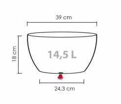 Scheurich Kunststoff-Topf Barceo Bowl, rund, ca. Ø39/H18 cm