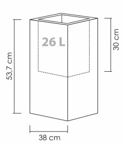 Scheurich Kunststoff-Topf C-Cube, quadratisch