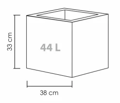 Scheurich Kunststoff-Topf C-Cube, quadratisch