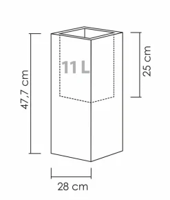 Scheurich Kunststoff-Topf C-Cube, quadratisch