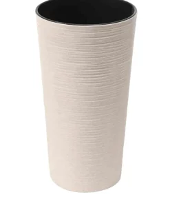 Siena Garden Kunststoff-Säulen ECO Locon, konisch, weiß, ca. Ø30/H57 cm, 2er-Set
