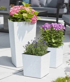 Siena Garden Kunststoff-Säule ECO Nizza, konisch, ca. B35/H68/T35 cm