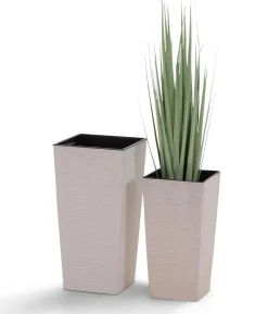 Siena Garden Kunststoff-Topf ECO Nizza, konisch, ca. B25/H46,5/T25 cm