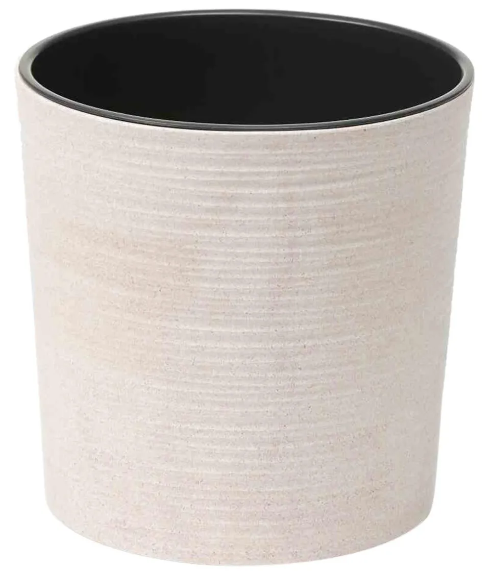 Siena Garden Kunststoff-Topf-Set ECO Lens, rund, ca. Ø25/H25 & Ø30/H30,5 cm, 2-teilig