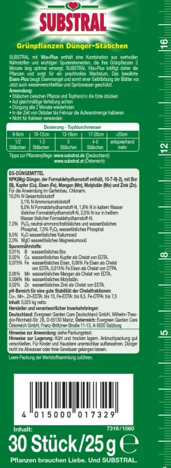 Substral® Grünpflanzen Dünger-Stäbchen, 30 Stk.