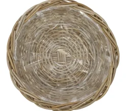 Van der Leeden Rattan-Pflanzschale, braun, Ø 41 cm