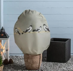 Videx Vlieshaube Spatzen, ca. B110/H110 cm, sand