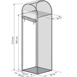 Videx Frostschutzhaus Snow, transparent, ca. B58/H200/T48 cm